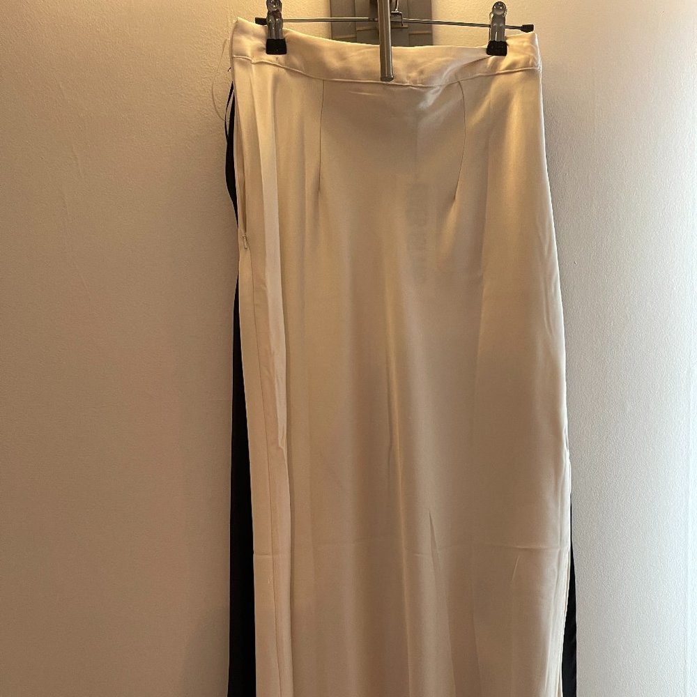 River Island brand new with tags white silk midi skirt